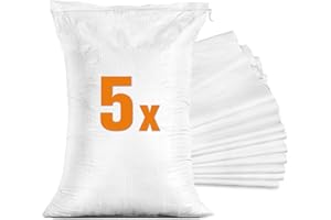 TK THERMALKING 5 Sacchi di sabbia antiallagamento vuoti – Sacco per alluvioni – Sacchi per raccolta olive (40 x 60 cm)