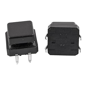 20 Pcs PCB Momentary Tactile Push Button Switch 12 x 12 x 12mm 4 Pin DIP w Cap