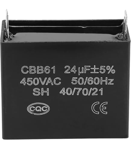 Uxcell Ceiling Fan Capacitor CBB61 15uF 450V AC 2 Wires