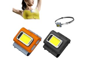 Hoemudy Magnetic Cob Work Light,Cob Light Waterproof Portable LED Light,Night Running Light Rechargeable for Camping Fishing with 6 Light Modes,for Camping Fishing (Orange+Black)