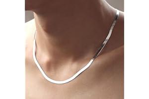 Ixkbiced Collar Cadena de serpiente de 4 mm Hombres y mujeres Pareja Joyería Cadena de hoja