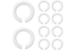 RUESIOUS Convertitore ad anello in plastica da E27 a E14, paralume riduttore ad anello, da 42 mm a 29 mm, per paralumi con raccordo ad anello duplex (5 pezzi, bianco)