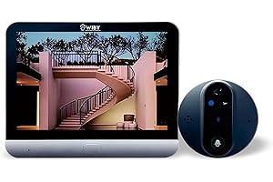 Wiby Spioncino Digitale 4.3" con Campanello 1080P Wi-Fi 2,4GHz, Rilevamento PIR, Audio Bidirezionale, Visione Notturna, Compatibile con Alexa e Google Home, microSD fino a 128 GB, Batteria 5000mAh