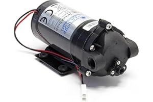 Naturewater Druckerhöhungspumpe 50 GPD (190 l), Booster Pumpe 24 W für Umkehrosmoseanlage, Wasser Eingangsdruck 2 bar auf Ausgangsdruck 5 bar