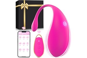 UKINGLE Vibradorador Mujer Juguetes Eróticos Para Pareja Sexuales Vibrador Mando Distancia Vibradores Consoladores.. para Mujer con Vibración Bolas Chinas Vibradorador Clítoris Control Remoto 9 Modos(Rojo)
