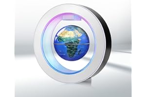 POOJAED Globe terrestre en lévitation magnétique avec lumières LED, Utilisé pour la décoration de bureau, de la maison et du bureau, un gadget high-tech qui peut être offert comme cadeau de vacances