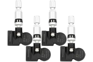 Electronicx 4 Stück RDKS TPMS Reifendrucksensor Reifendruck Sensor Sensoren Reifendruckkontrollsystem Ventile Reifenkontrollsystem Metallventil Silber kompatibel mit 3 6 CX-3 CX-4 MX-30 Atenza