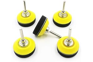 Sweetone Plateau de Ponçage, 5 Pièces 50mm Disques Abrasifs Velcro Assiette de Ponçage avec Fermeture Auto-agrippante, Plaque de Support de Ponçage Polissage pour Perceuse Meuleuse d'angle