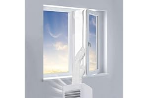AGRDEED Fensterabdichtung für Mobile Klimageräte,doppelte Klimaanlagen, Wäschetrockner, Ablufttrockner, Hot Air Stop zum Anbringen an Fenster, Fensterabdichtung Klimaanlage (500cm)