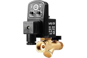 BIGKING Válvula de drenaje, válvula de drenaje temporizada electrónica automática G1/2 DN15 para la gestión del condensado del compresor de aire(230V)