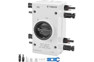 Pjerjzn 4-poliger 32A DC-Trennschalter Trennschalter für Solarmodule für Photovoltaik-Anlagen im Außenbereich (1.000-1.200V wählbar) (1000V)