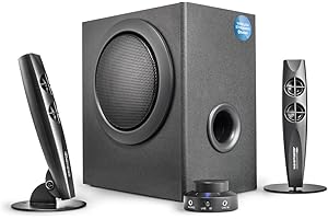 Wavemaster STAX BT 2.1 Lautsprecher System (46 Watt) mit Bluetooth-Streaming Aktiv-Boxen Nutzung für TV/Tablet/Smartphone/PC schwarz (66211)