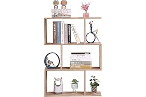 ETNIC ART Etnicart - Librería Estante Roble Oficina Moderno Contemporáneo Divisor de Madera de Doble Cara Home Day 70x23.5x96 Estantes Independientes Estantes Cubos Diseño de Pared Entrada Sala de Estar