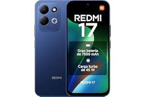 REDMI 17, 4+256GB, Azul Profundo, 7500mAh, Carga 45 W | Corning® Gorilla® Glass 7i resistente, pantalla inmersiva de 6,9", potente MediaTek Helio G91-Ultra, cámara dual AI de 50 MP
