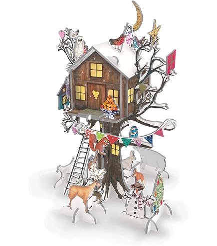 Roger la Borde Christmas Treehouse Pop and Slot Advent Calendar - Salts Mill Shop