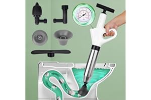 LeKuni Desatascador Tuberias Profesional, Desatascador Wc Tuberias A Presion, Desatascador De Tuberías Con Aire Comprimido Para Desagüe Del WC Fregadero Bañera ducha