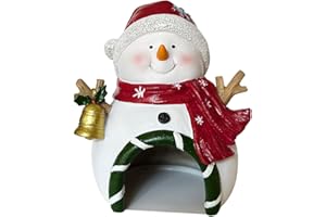 SLOCME Bonhomme de Neige de Noël pour Aquarium avec Clochette - Décoration de Paysage pour Créer une Atmosphère Festive