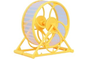 POO4KARK Hamster-übungsräder, Training, Indoor-sportspielzeug, Hamster-laufräder für Hamster, rennmäuse, mäuse oder andere kleine Tiere zubehör für hamsterkäfig (Yellow, One Size)