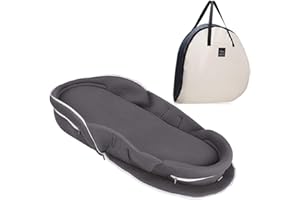Bebamour Lit de bébé Lit pliant Berceau Bionic Travel Lit protecteur utérin Bébé Lit de nid mignon Sac de couchage bébé 0-36 mois (gris)