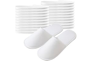 Taimimy 20 Paia Pantofole Hotel Usa e Getta, Ciabatte Hotel Monouso per Uomo e Donna, Pantofole da Spa, Taglia unica, Pantofole Ospiti Antiscivolo Portatili per Hotel e Viaggi a Casa