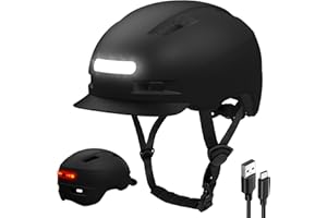 KINGLEAD Cascos de bicicleta para hombre y mujer, casco de bicicleta con gafas magnéticas y luz USB recargable, casco de carreras ajustable para bicicleta de montaña con tiras reflectantes