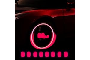 XNYKER 8 pneumatici fluorescenti per auto, universali, tappi per valvole per pneumatici, universali, per auto, moto, bicicletta (rosa)