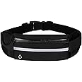 Running Belt with,Sweatproof waistpacks with,Running Belt Waist Pack with,Adjustable with Reflective Strips,with Headphone Jack,Perfect for Running and Outdoor Activities(Black)