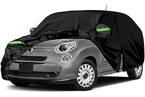 JUDANNA Telo Copriauto Impermeabile Compatibile con 2012-2024 Fiat 500L Trekking Cross Urban, Copertura Auto per Esterno Copertura Auto Traspirante protezione da Pioggia Neve Brina Polvere Raggi Solari