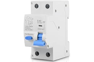 GBKDQQ Interruptor FI, interruptor FI/LS, interruptor diferencial AC 230 V 30 mA 1P+N 6 kA, disyuntor con RCBO 16 Amp RCD, tipo A 0.03 A