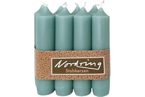 Nordring 8 Stück Stabkerzen türkis 2,2 x 11 cm hoch