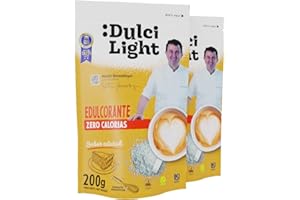 DULCI LIGHT DULCE Y FAVORABLE Sucralose Édulcorant 400g DulciLight | 100% Naturel avec Zéro % De Calories | Substitut de sucre | 400gr = 4kg de sucre | Edulcorant sans gluten, aspartame et conservateurs