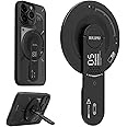Aulumu G05 Magnetic Grip Stand for MagSafe | Removable 360° Adjustable Phone Kickstand | with Box Opener | Compatible with iPhone 16/15/14/13/12 Series - Black