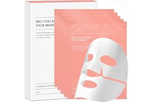 YZ&YL Bio Collagen Real Deep Mask, 5 pezzi Maschere Collagene Viso Overnight, Collagen mask, Idratazione Intensa, affinamento dei pori, trattamento delle rughe