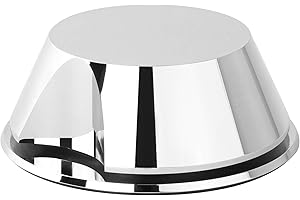 Hudson Hi-Fi SpaceBen Record Weight Stabilizer with Protective Leather Pad - Vinyl Turntable Weight - Durable & Stylish LP Stabilizer - Fits on Any Turntable - Chrome