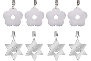 STOUCLA Tischdecken Gewichte,Kreative Dicke Edelstahl Tischdecken-Clip,Anhänger Tischdecken-Anhänger,In-& Outdoor, Muttertagsgeschenk (8 Stück,Silber)