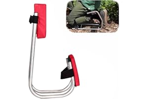 Galeyyu Kniesitz Für Die Gartenarbeit Mit Knieschiene Und Sitz - Kniepolster Stuhl Aus Edelstahl - Tragbarer Beinschiene Zum Schutz Der Knie, Füße Und Beine, Rot