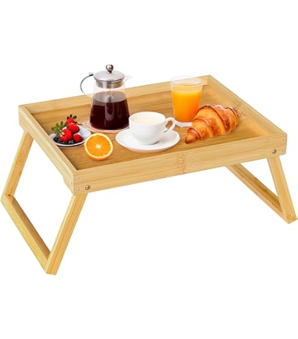 Dienblad - bamboe - ontbijt op bed - 50 x 30 cm | Leen Bakker