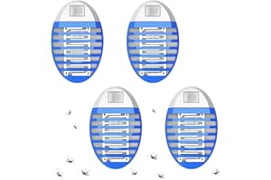 COODAY 4 Pezzi Lampada Antizanzare Elettrica,Electtrica con Luce UV Insetticida Alto-efficiente Trappola Zanzare Anti Insetti,per Casa Giardino Interno Esterno Cucina Soggiorno