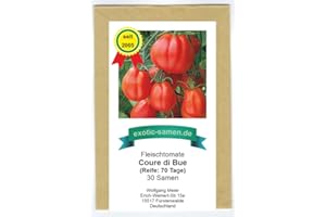 EXOTIC-SAMEN Coure Di Bue - Cœur De Bœuf - Ochsenherz-Tomate aus Italien - 30 Samen