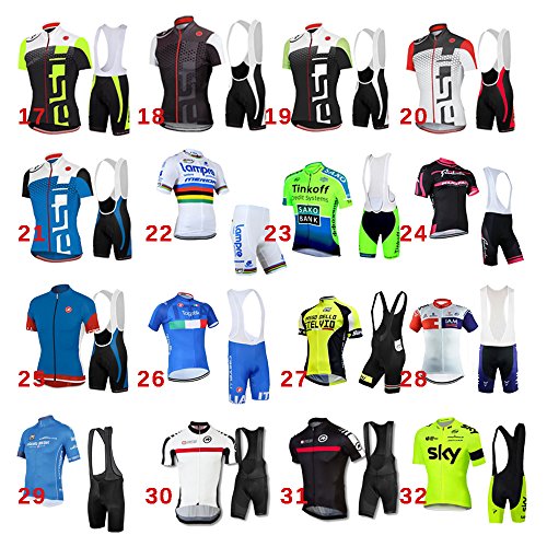 Männer Fahrrad-Club Cycling Team Bekleidung Jersey Shirts kurze Hosen Set Sportbekleidung - 3