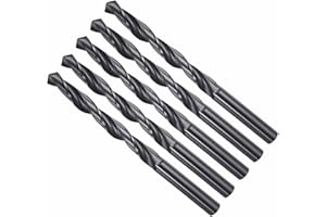 CoCud Drill Bit, 9mm Cutting Diameter, 4241 HSS Nitriding Black 118° Cutting Angle Versatile Bits - (Applications: for Drilling Plastic Wood Soft Metal), 5-Pieces