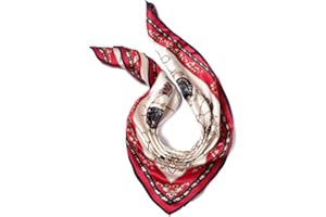 ANDANTINO 100% Pure Mulberry Silk Scarf 90CM Large Square Lightweight Headscarf –Women’s Hair Wraps-With Gift Packed