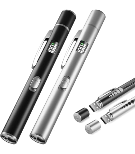 Flintronic Diagnostic Medical Penlight, Rechargeable LED Pen Torch With Pupil Gauge And Clip, First Aid Pupil Gauge Doctors Nurses Medical Pen Light Medical Equipment (Blcak, Digital Display - View #6