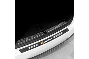 AFARIN 1Pcs Carbon Fiber Car Trunk Door Sill Plate Rear Bumper Stickers for Abarth 695 595 500 Anti-scratch Accessories