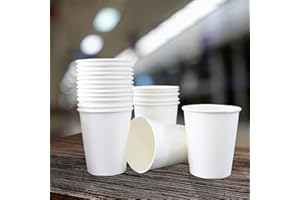 QCL WHERE QUALITY AND SERVICES MEET 6oz Paper Cups, 50 pcs Single Wall Disposable for Coffee and Tea Premium Quality Cups, Specially Made and Designed for UK, Inspired by Nature (50 Pcs)