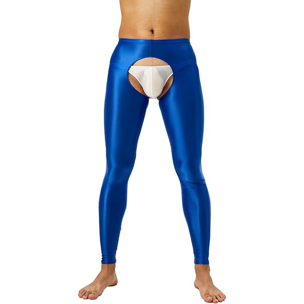 Herren Öl Leggings Mit Offenem Schritt - Strumpfhose Für Sport & Fitness (Nylon/Elasthan)