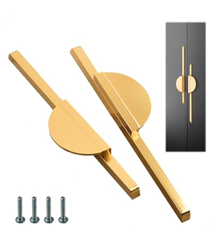 Manopole Per Porte E Cassetti In Ottone Oro - 2 Pezzi Design A Foglia, Per Cucina E Guardaroba - Foto 5