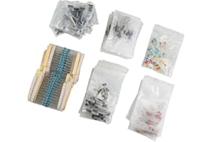 YWBL-WH Kit Componenti Elettronici Assortiti, LED Transistor Condensatori elettrolitici Kit resistori