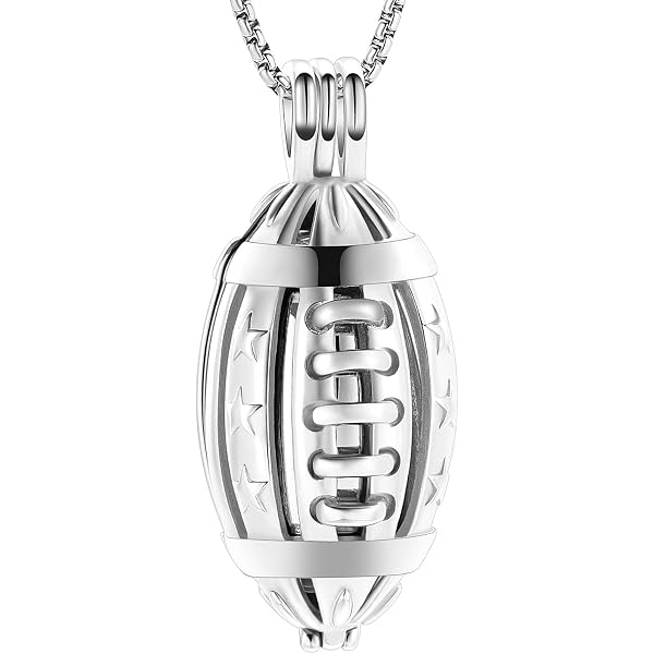 Pendentif Acier Inoxydable Ballon De Rugby XV - Bijou Sport Homme/Femme 1001 Bijoux