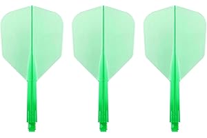 Condor Zero Stress Flight System Small Clear Green - Plumas cortas para dardos